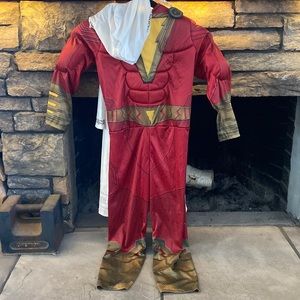 Kids Shazam padded costume size M 8/10